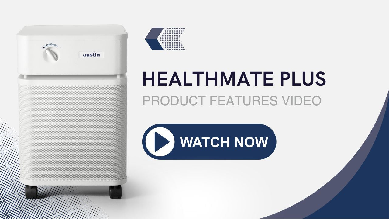 Load video: Overview of the Austin Air HealthMate Plus air purifier and its key features