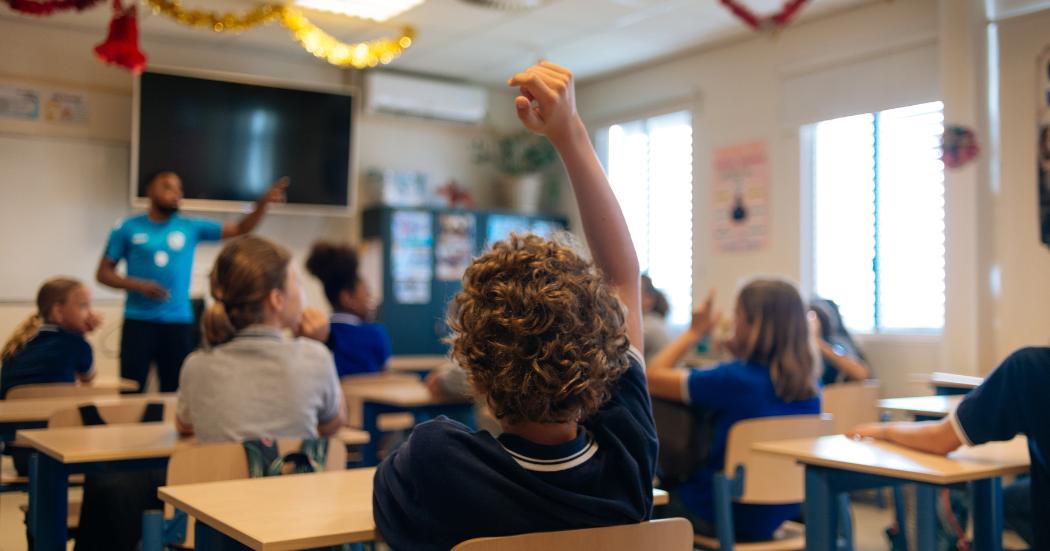 Classroom of children and teacher 