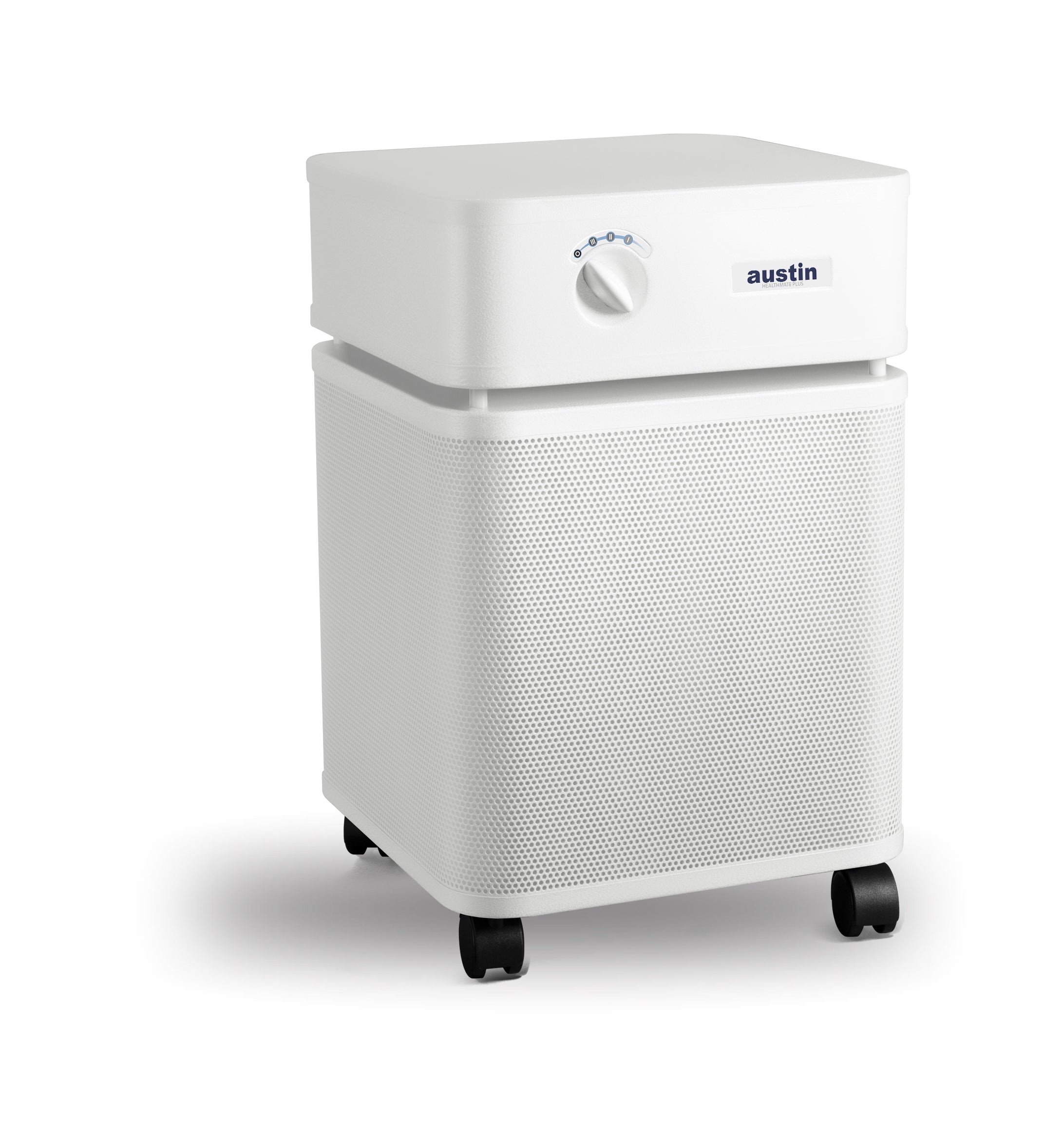 White Austin Air HealthMate Plus Air Purifier Right Angle