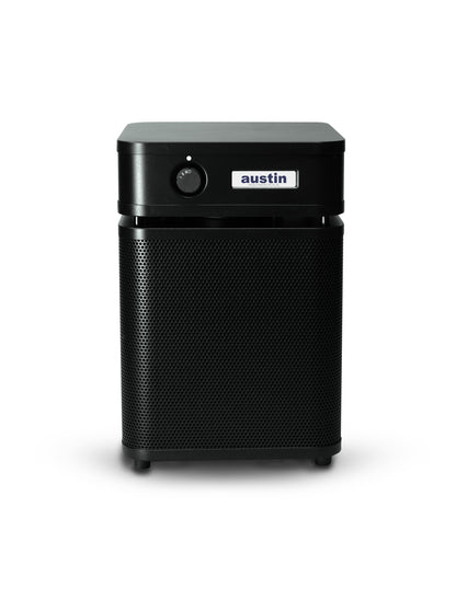 Black Austin Air HealthMate Plus Junior Air Purifier Front Angle