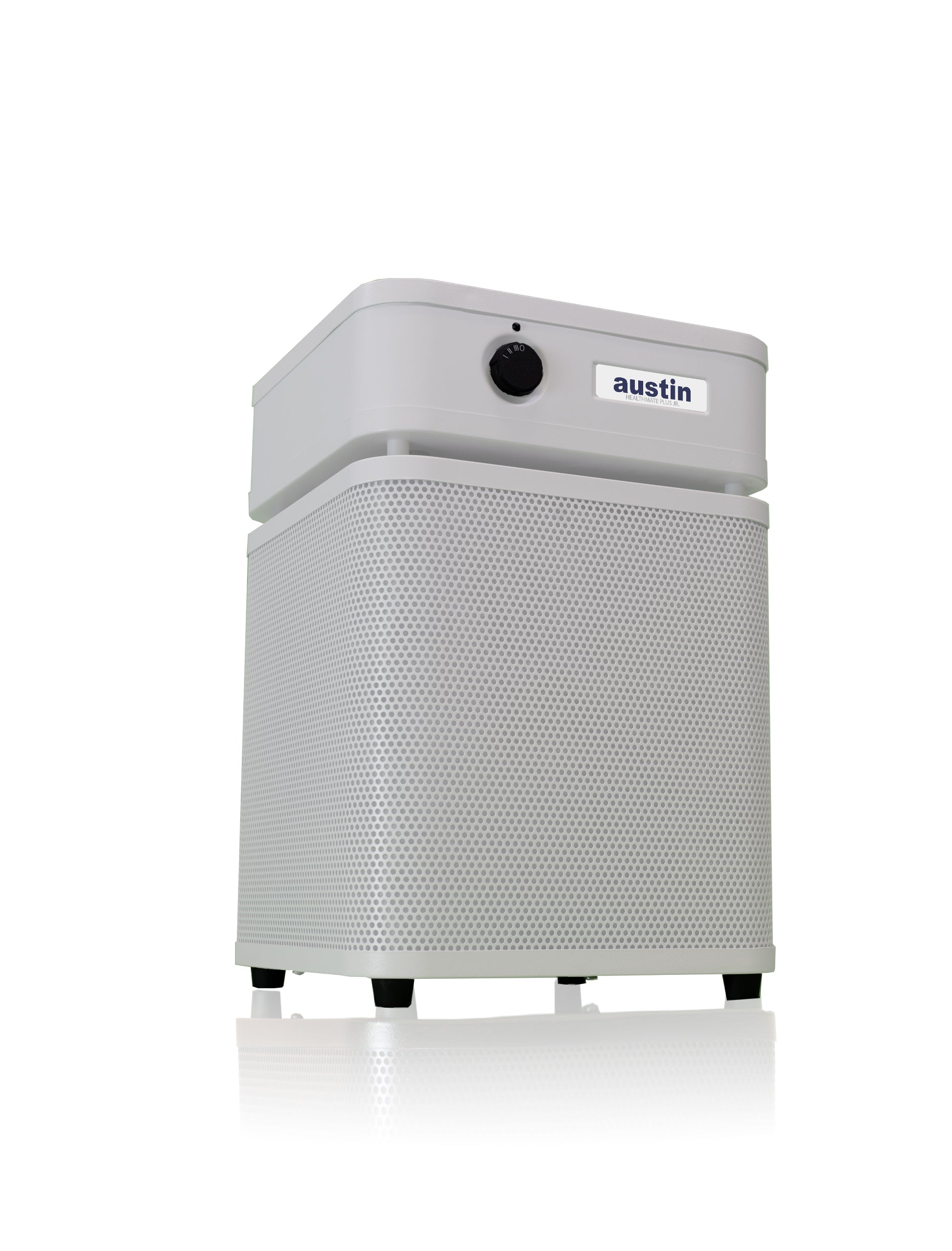 White Austin Air HealthMate Plus Junior Air Purifier Hero