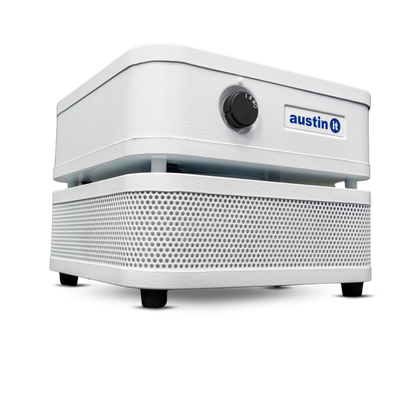 Austin "it" air purifier facing right on a white background