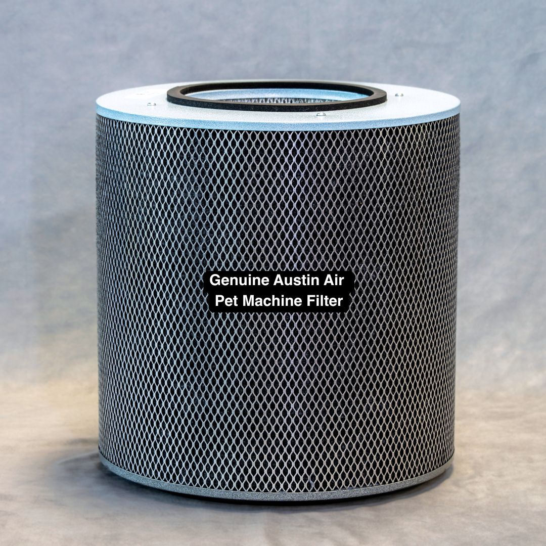 Genuine Austin Air Pet Machine Filter on a gray background
