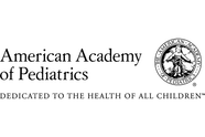 Logo and text of the American Academy of Pediatrics on a white background