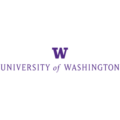 University of Washington logo with purple 'W' on a white background